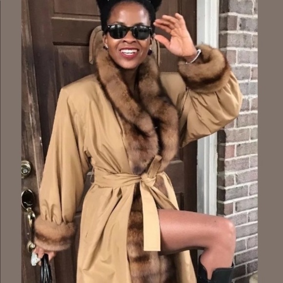 Designer New Yves st Laurent Russian sable fur coat S-M - Picture 9 of 13